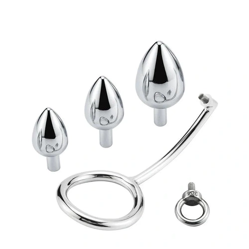 Steel Cock Ring DiscreetChoice Stainless with Set 4663 Hook Anal 1223